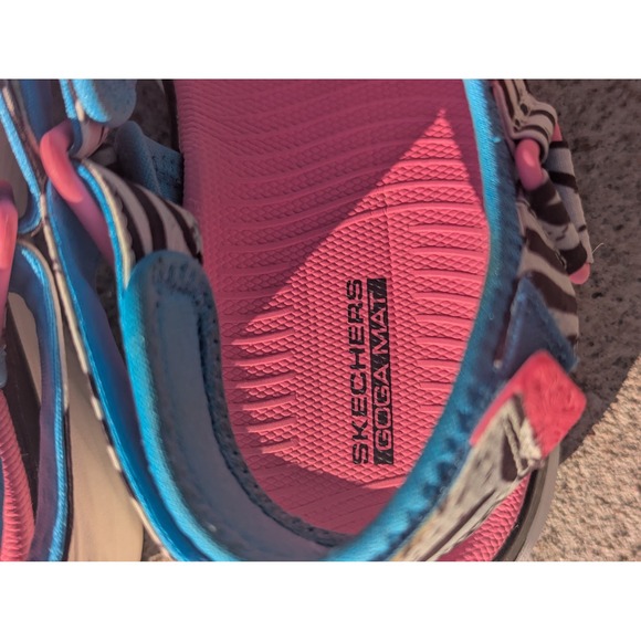 Skechers Sandals Zebraβ Print Adjustable Straps Cushioned Footbed Size 8 - Picture 8 of 13
